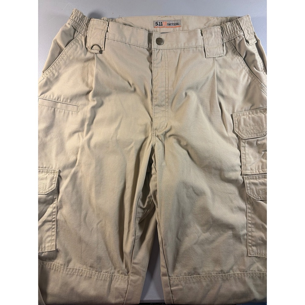 5.11 Tactical Cargo Pants Mens 36x30 Tan Khaki Cotton Canvas Relaxed Work Trouse